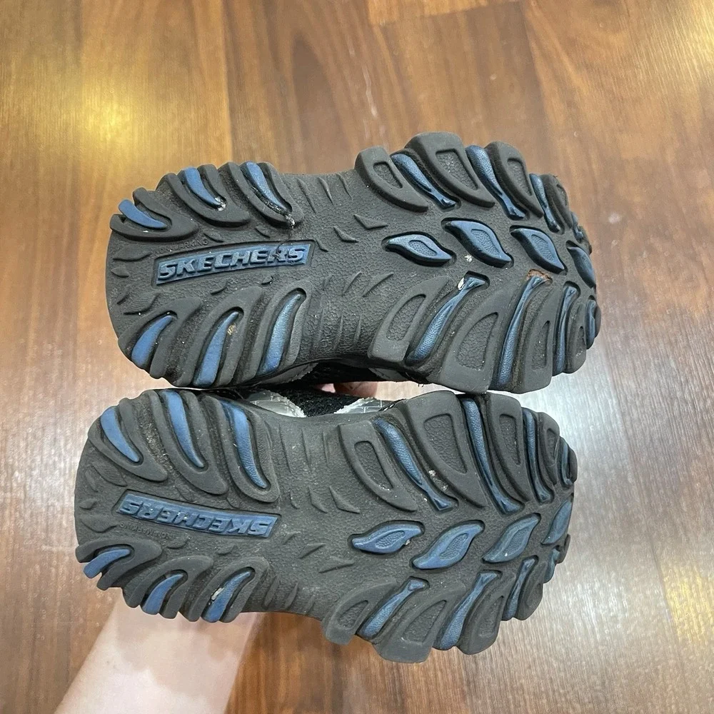 Skechers Shoes Falcon SKX Super Z Strap Boys Youth Size 6 Black Gray Blue Yellow